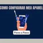 Cartao de visita manutencao de celulares ilustrado azul e cinza