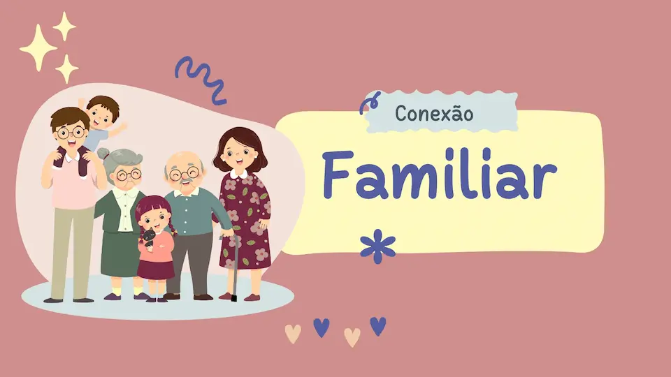 My Family Presentation Purple and Blue Cute Style