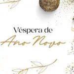Post Instagram vespera de ano novo simples dourado