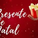 Post instagram feliz natal presente criativo vermelho